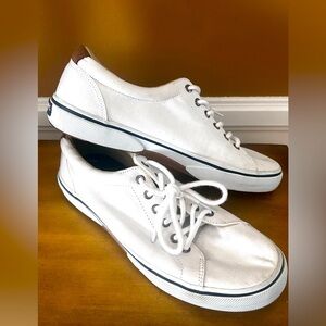 Sperry Men's White Canvas Sneakers